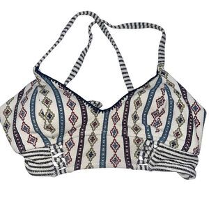 Jessica Simpson Geometric Cami Tie‎ Bikini Top - Size Small